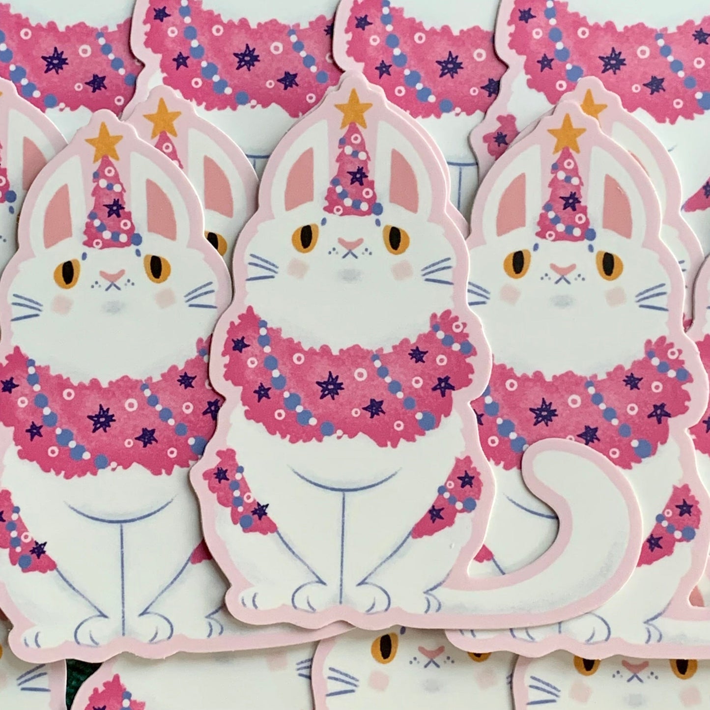 Kitty Tree Holiday Sticker Sticker Ash Evans