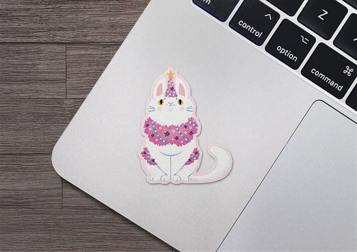 Kitty Tree Holiday Sticker Sticker Ash Evans