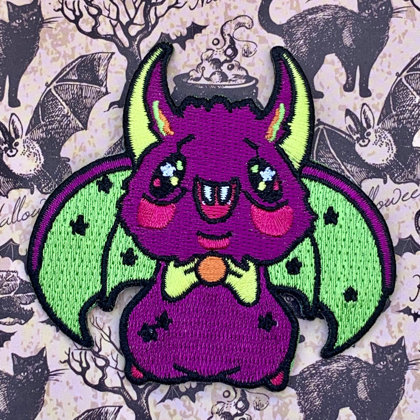 Batty Halloween Iron on patch Ash Evans