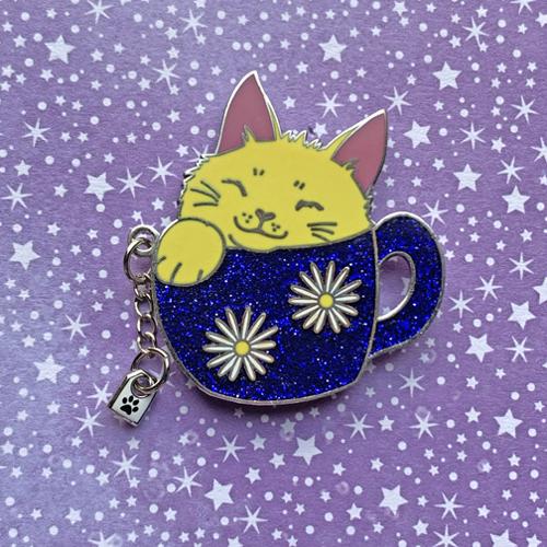 Chamomile Tea Cat pin Pin Ash Evans