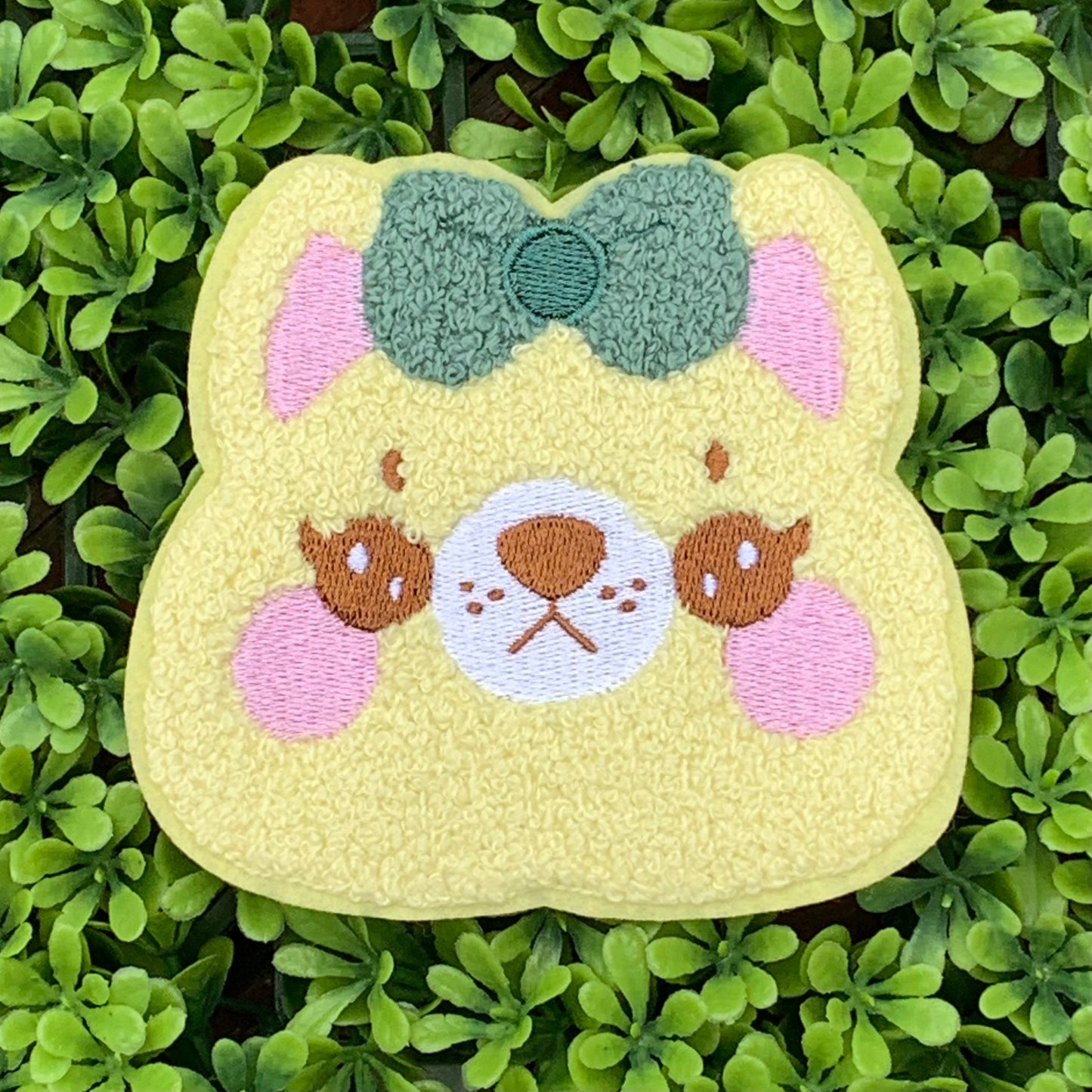 Custard Chenille Cat Patch Iron On patch Ash Evans