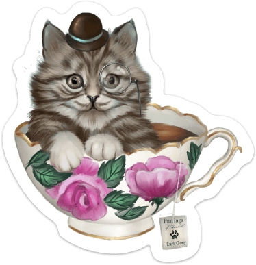 Earl Grey Kit-Tea Sticker Sticker Ash Evans