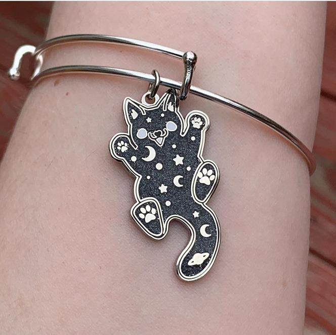 Galaxy Cat Bangle Bracelet Gift Items Ash Evans