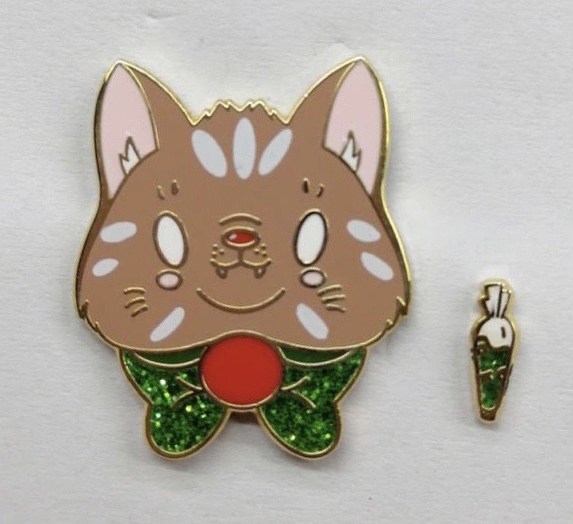 Gingerbread bakery cat pin set Ash Evans