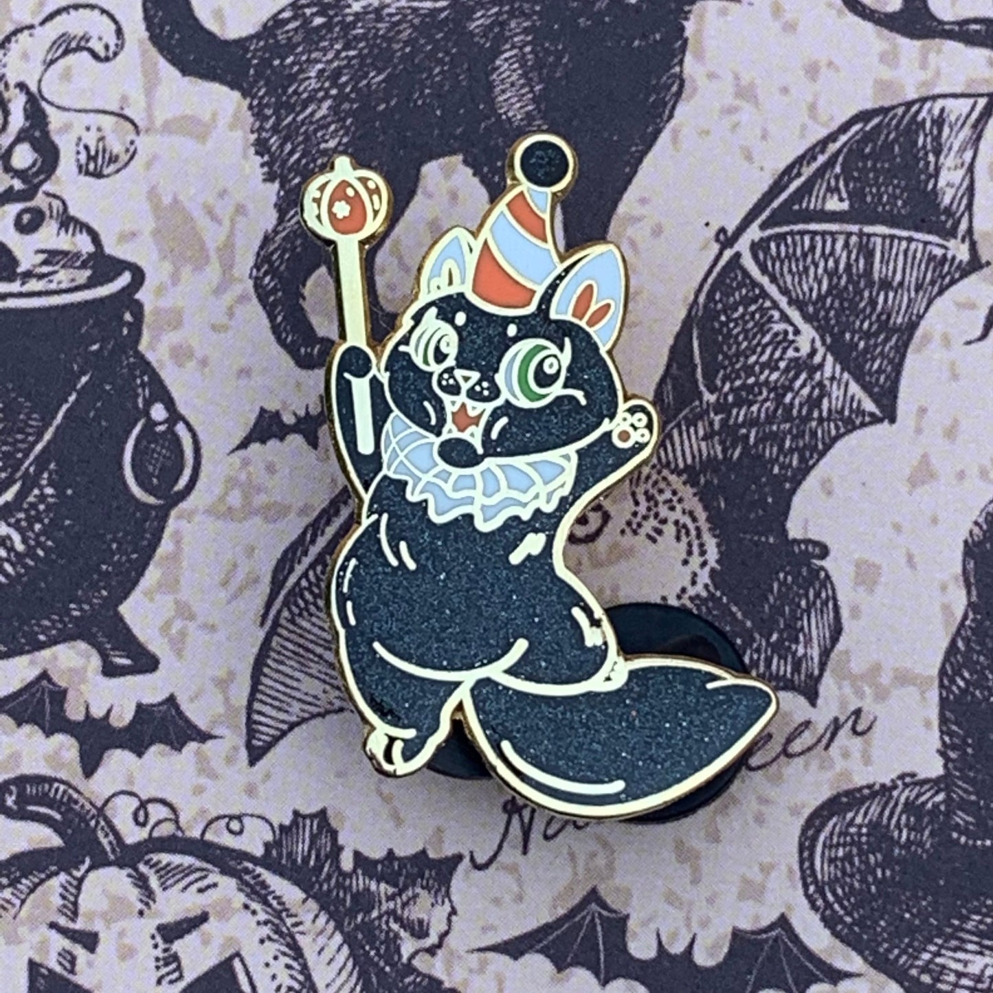 Halloween Band Leader Cat enamel pin Pin Ash Evans