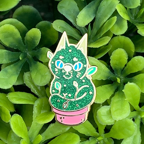Lil Sprout Cat Plant pin Pin Ash Evans 