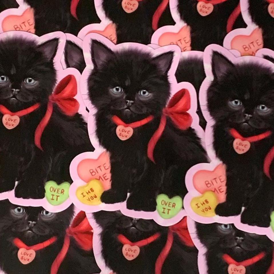 Love Sux Valentine's Sticker Sticker Ash Evans