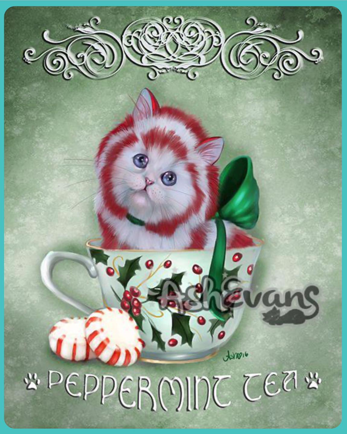 Peppermint Kit-Tea Print Print Ash Evans