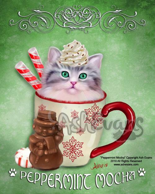 Peppermint Mocha Kit-Tea Print Print Ash Evans