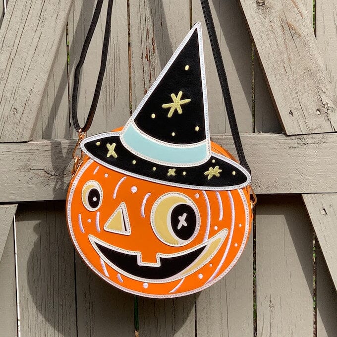 Retro Pumpkin Witch Halloween shoulder bag Bags Ash Evans