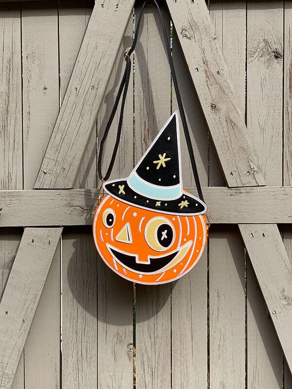 Retro Pumpkin Witch Halloween shoulder bag Bags Ash Evans