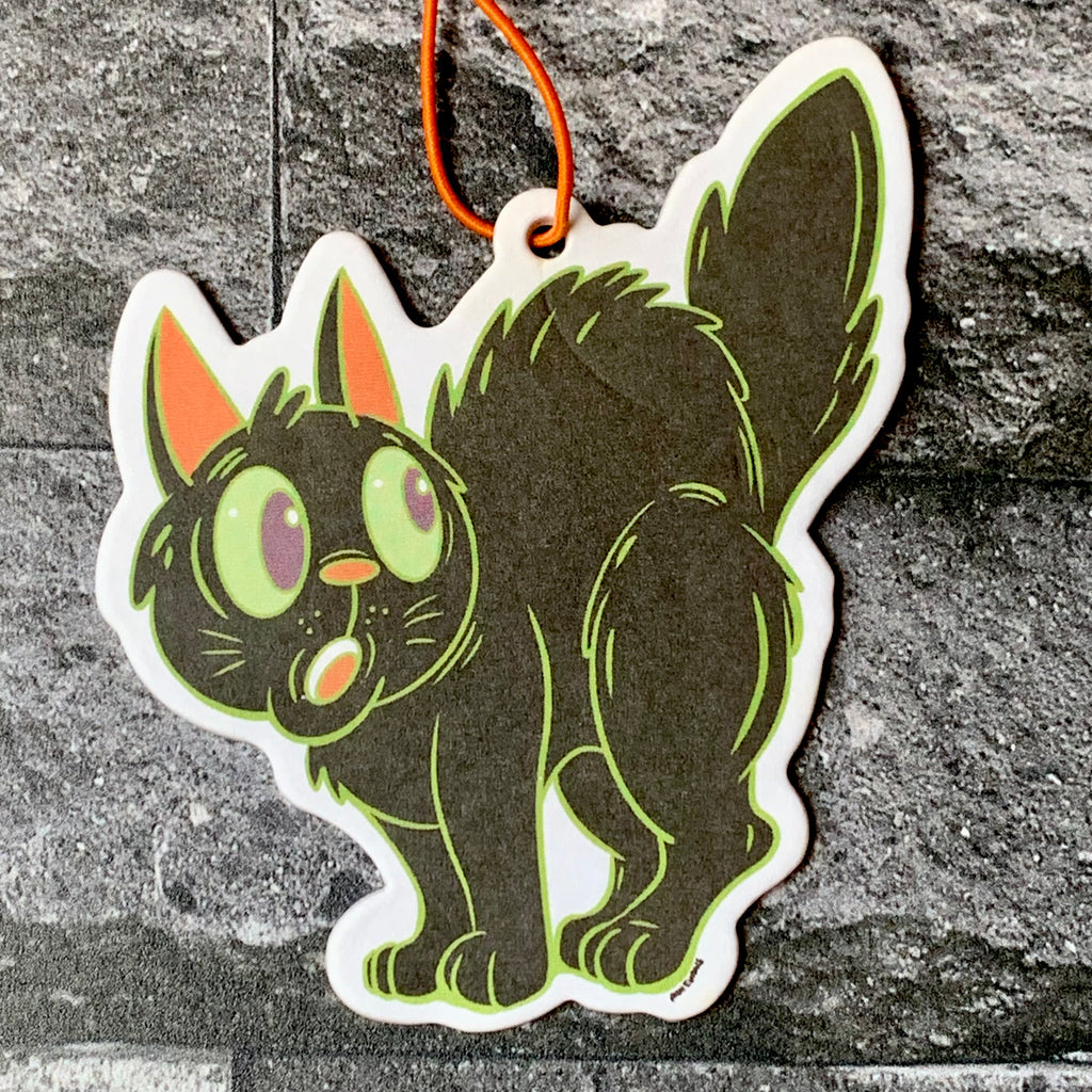 Scaredy Cat Pumpkin Spice Scented Car Air Freshener - Ash Evans