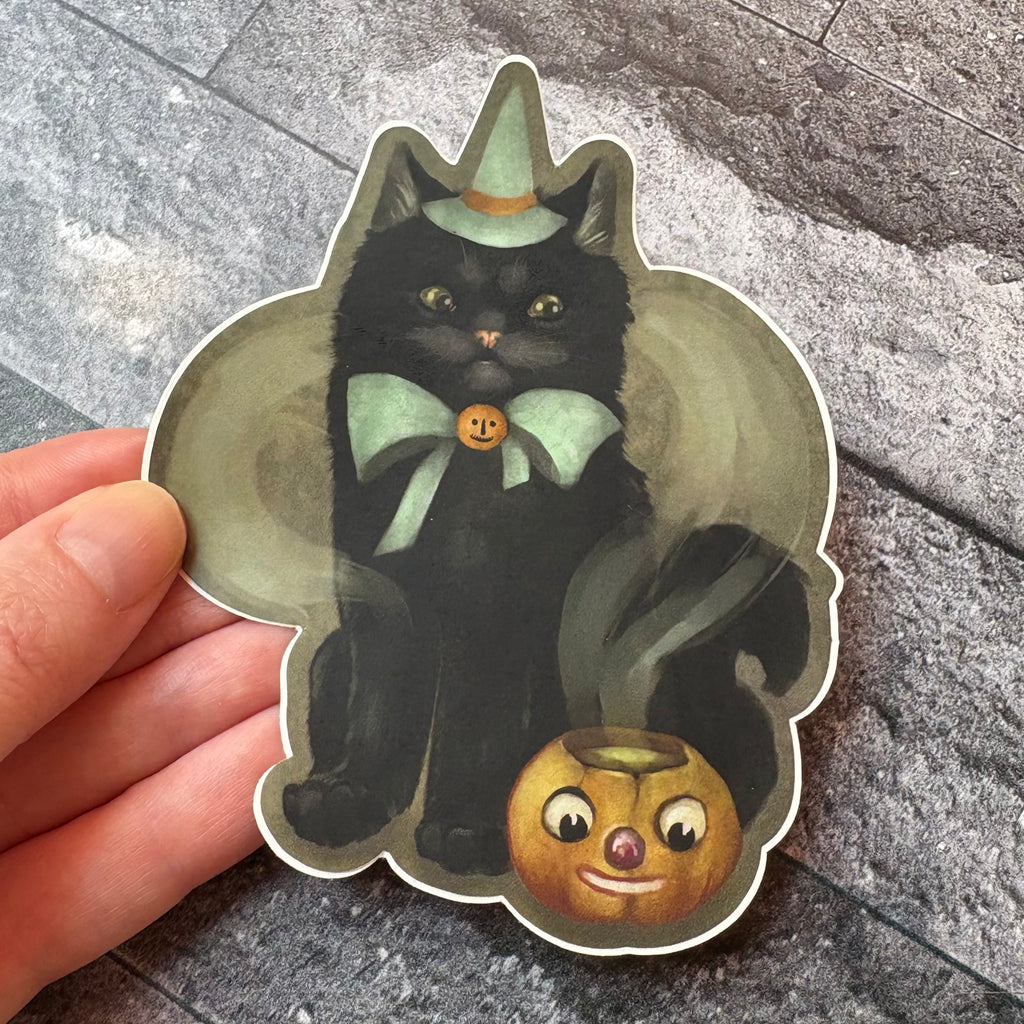 Bewitching Brew Black Cat Sticker - Ash Evans