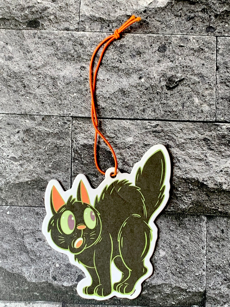 Scaredy Cat Pumpkin Spice Scented Car Air Freshener - Ash Evans