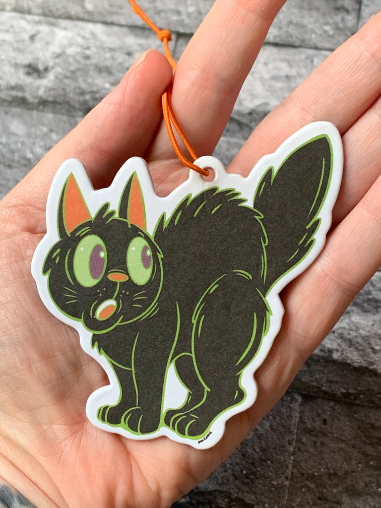 Scaredy Cat Pumpkin Spice Scented Car Air Freshener - Ash Evans