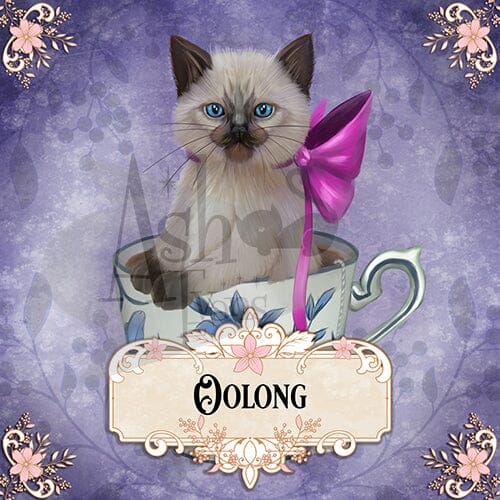 Oolong Kit-Tea label print Print Ash Evans 