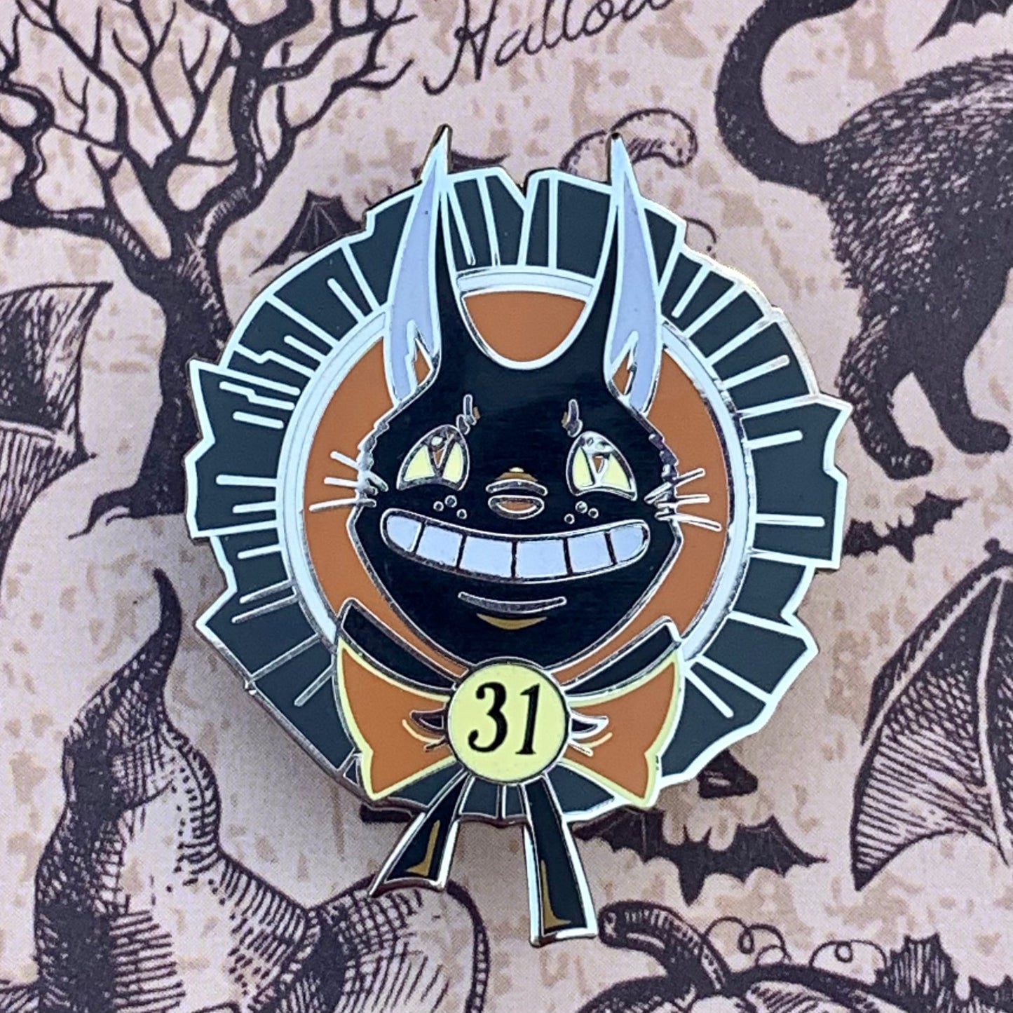 31 Halloween black cat pin Pin Ash Evans 