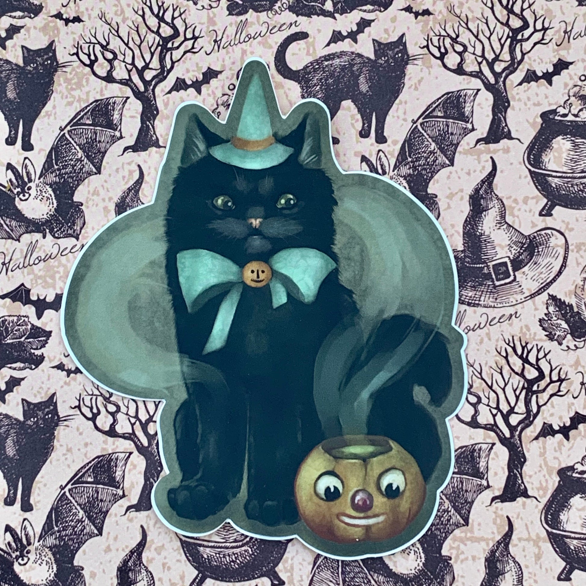 Bewitching Brew Black Cat Sticker Sticker Ash Evans 