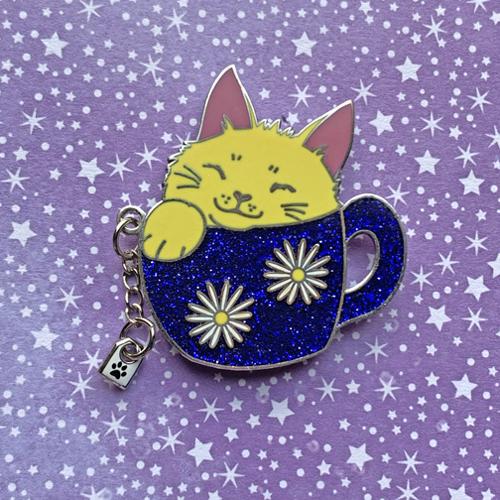 Chamomile Tea Cat pin Pin Ash Evans 