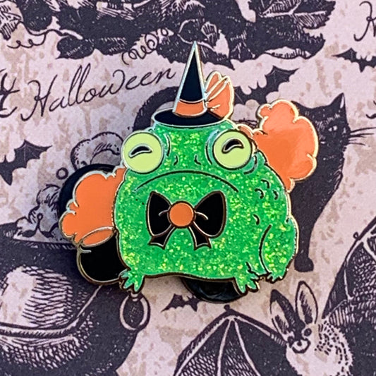 Fat Frog glow enamel pin Pin Ash Evans 