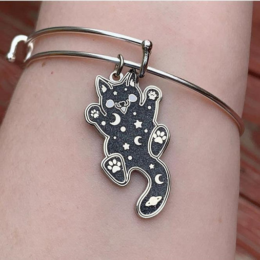 Galaxy Cat Bangle Bracelet Gift Items Ash Evans 