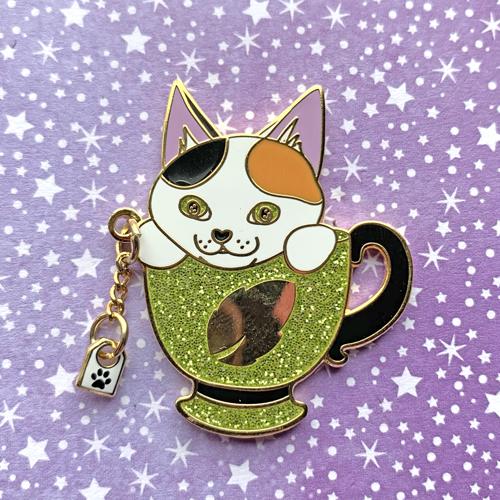 Green Tea Cat Pin Pin Ash Evans 