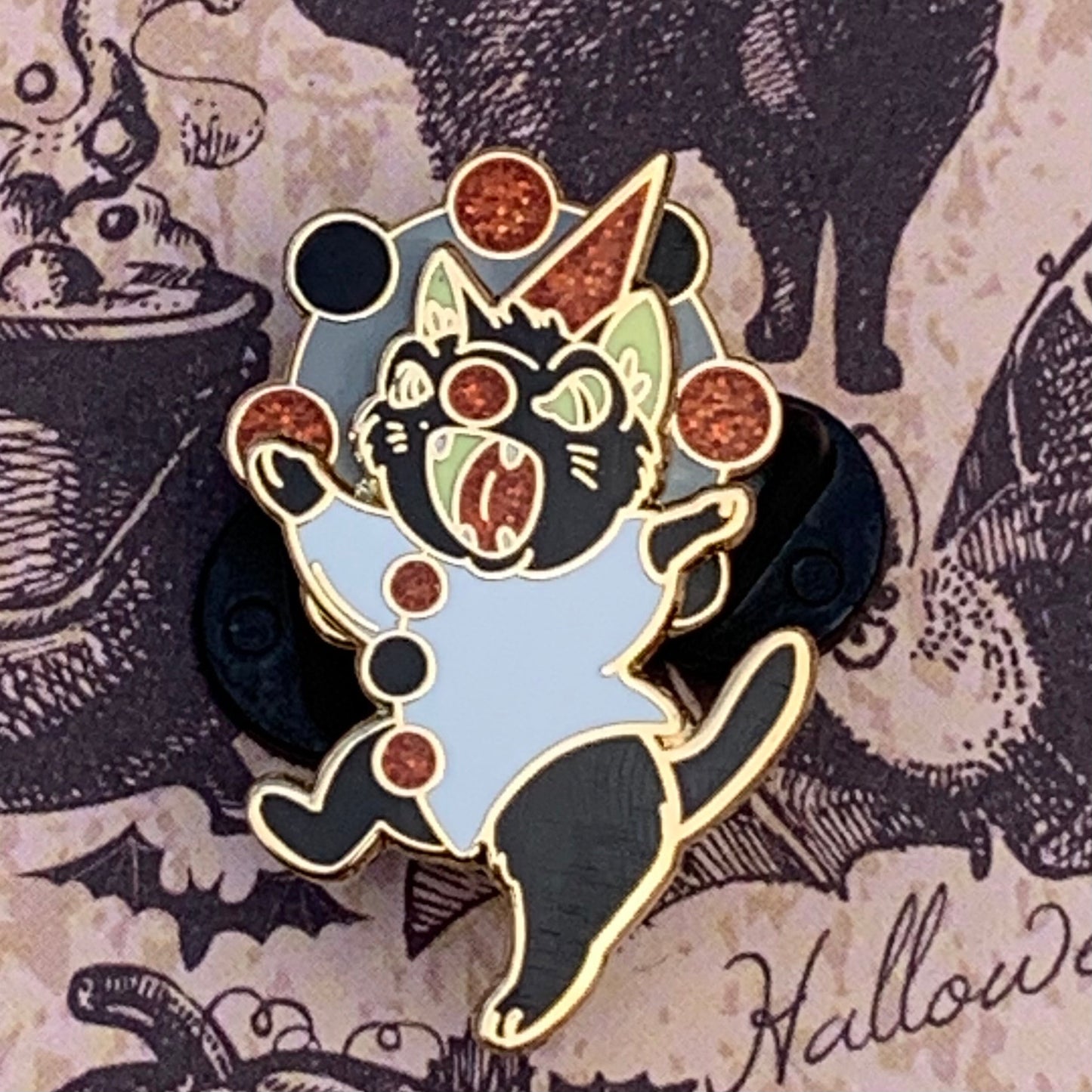 Jolly Juggler Halloween spinner enamel pin Pin Ash Evans 