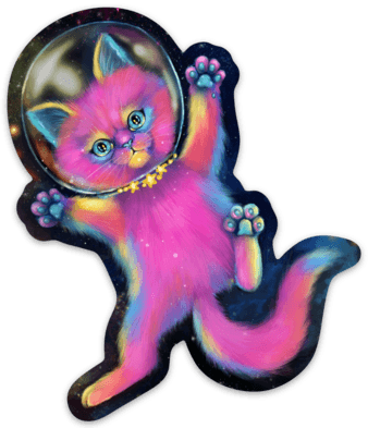 Lost in Space Cat Sticker Sticker Ash Evans 