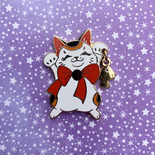 Lucky Cat with Carp Pin Pin Ash Evans 