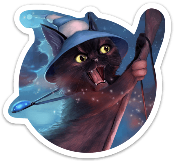 Magical Mischief Fortuna the Cat Sticker Sticker Ash Evans 