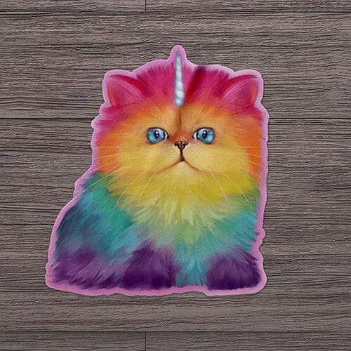 Mewnicorn Cat Sticker Sticker Ash Evans 