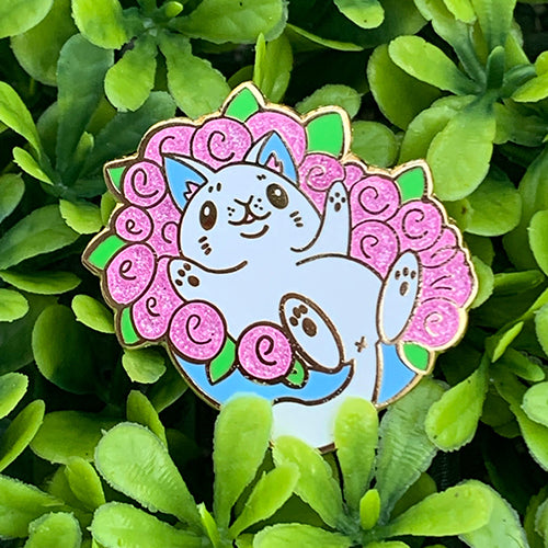 Pink Roses Cat Plant pin Pin Ash Evans 