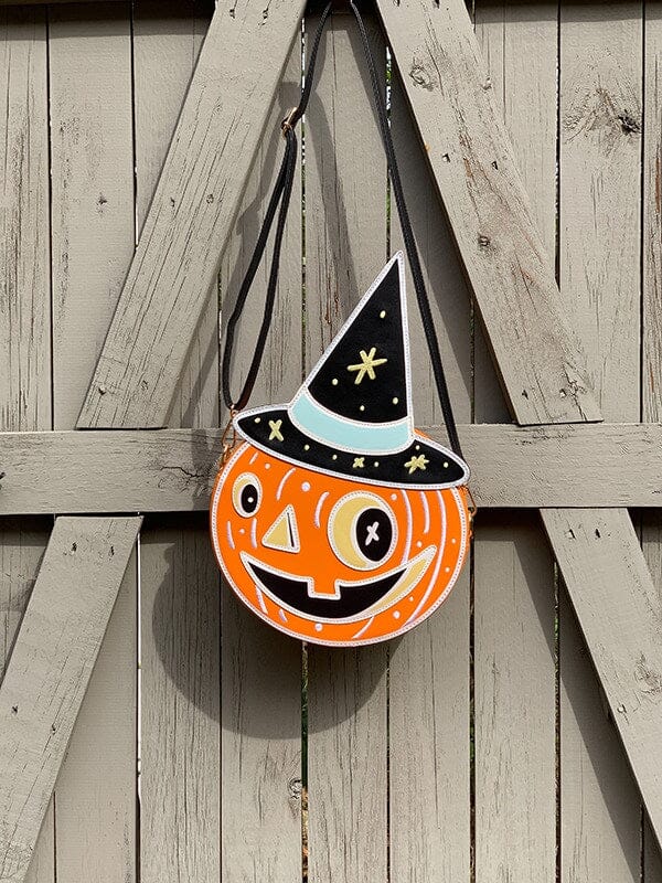 Retro Pumpkin Witch Halloween shoulder bag Bags Ash Evans 
