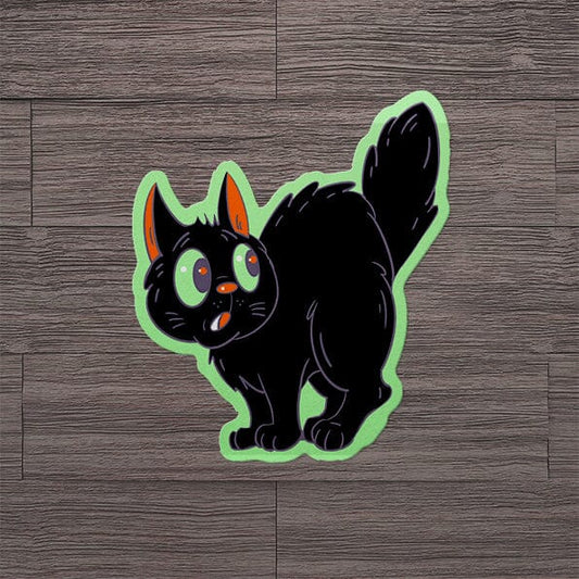 Scardey Cat Halloween Black Cat Sticker Sticker Ash Evans 
