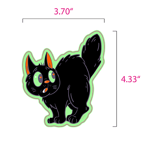 Scardey Cat Halloween Black Cat Sticker Sticker Ash Evans 